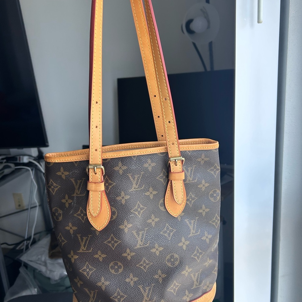 Louis Vuitton Brown and Tan Monogram Shoulder Bag